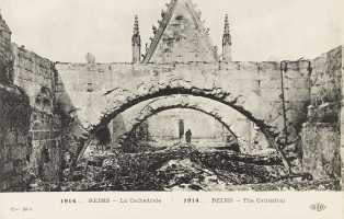 1914... Reims, la cathédrale
